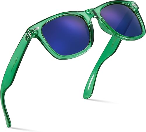 Retro Rewind lentes de sol con montura translúcida, coloridos, tipo neón, de los años 80, espejados, para hombres y mujeres