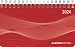 Produktbild Querkalender Mini PP-Einband rot 2024 - Büro-Planer 15,6x9 cm - 1 Woche 2 Seiten - Ringbindung - Alpha Edition