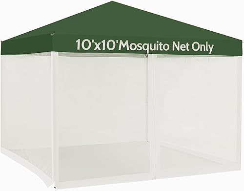 Mosquitera para tienda de campaña de 10 x 10 pies, mosquitera de repuesto para kiosco, mosquitera para toldo de camping para tienda de campaña de
