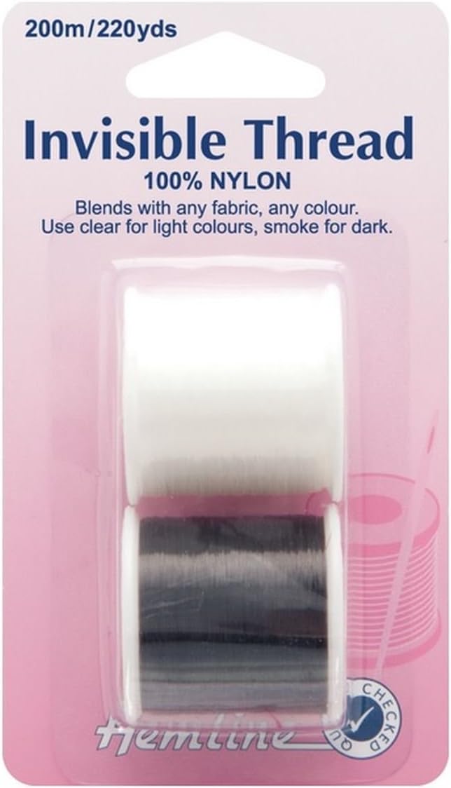 Hemline Invisible Thread (Clear & Smoke) - Nylon, 200M