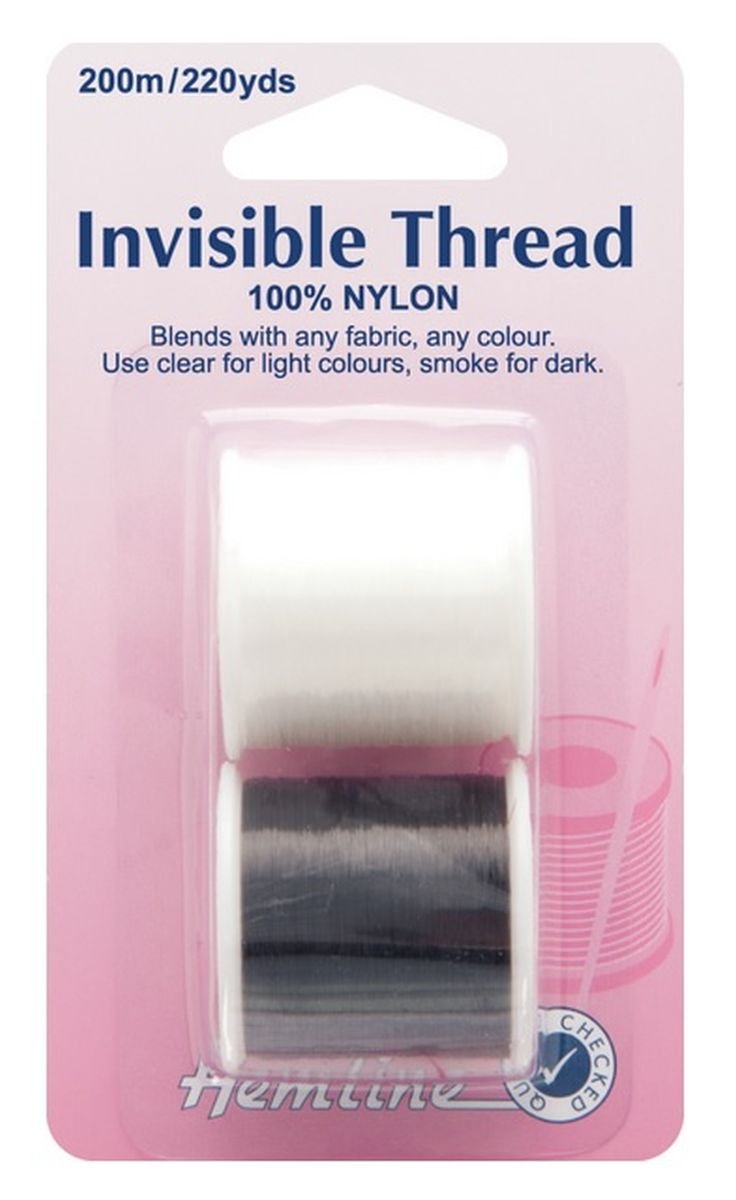 Hemline Invisible Thread (Clear & Smoke) - Nylon, 200M