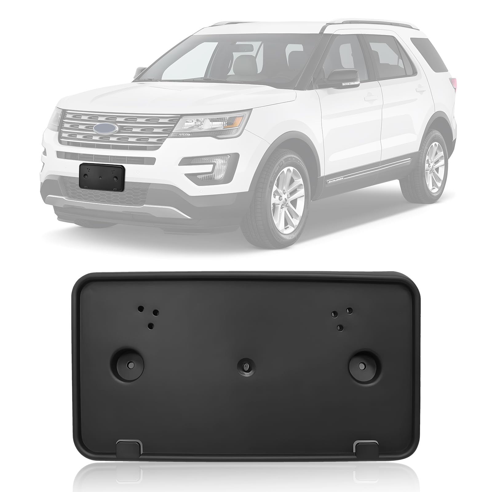 CarPartsDepot Front License Plate Bracket for Ford Explorer 2011-2015 BB5Z17A385BA FO1068136