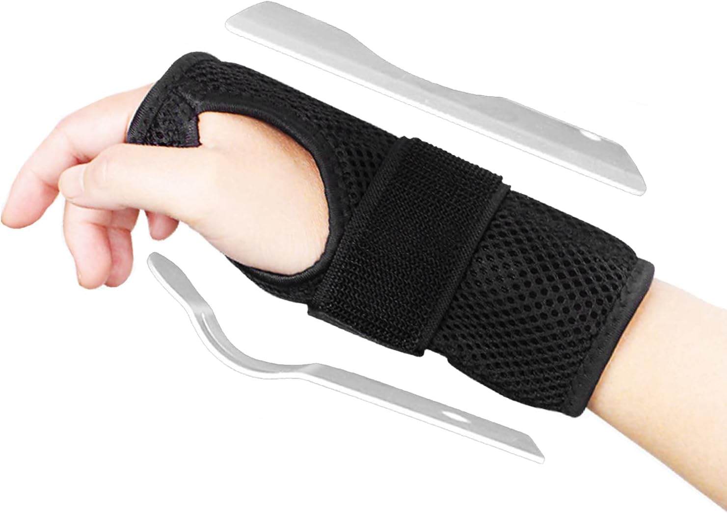 JJunLiMwrist supports for arthritis Right Hand Adjustable breathable with 2 Metal Splints for Joint Pain,Arthritis,Carpal Tunnel,Pain Tendonitis -(Right Hand)