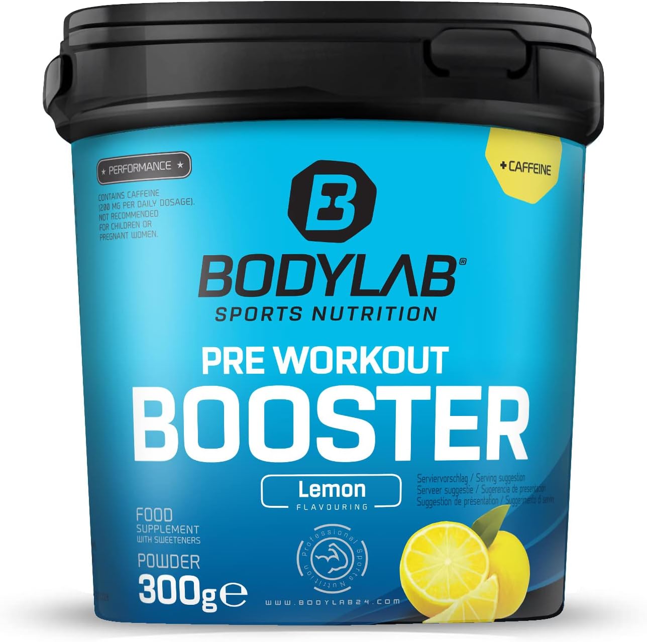Bodylab24 PreWorkout Booster Limone 300g, preworkout energy drink