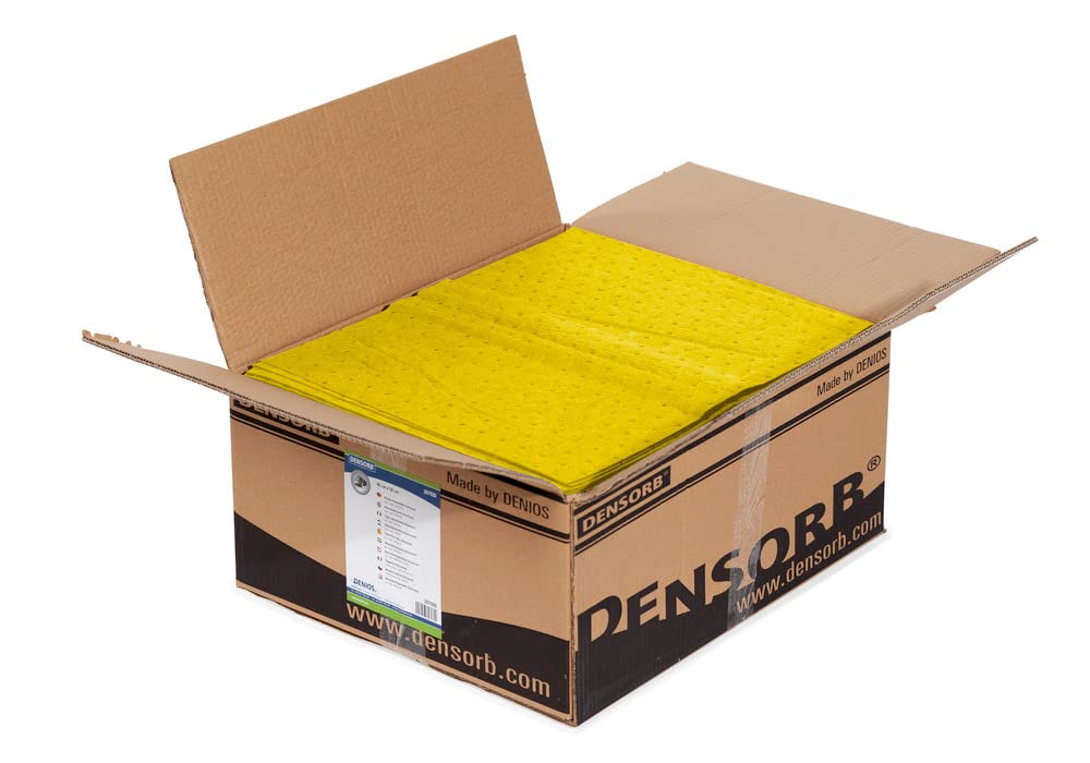DENSORB Chemikalienbindemittel Vlies Matten, Economy Single, light, 40 x 50 cm, 200 Stück