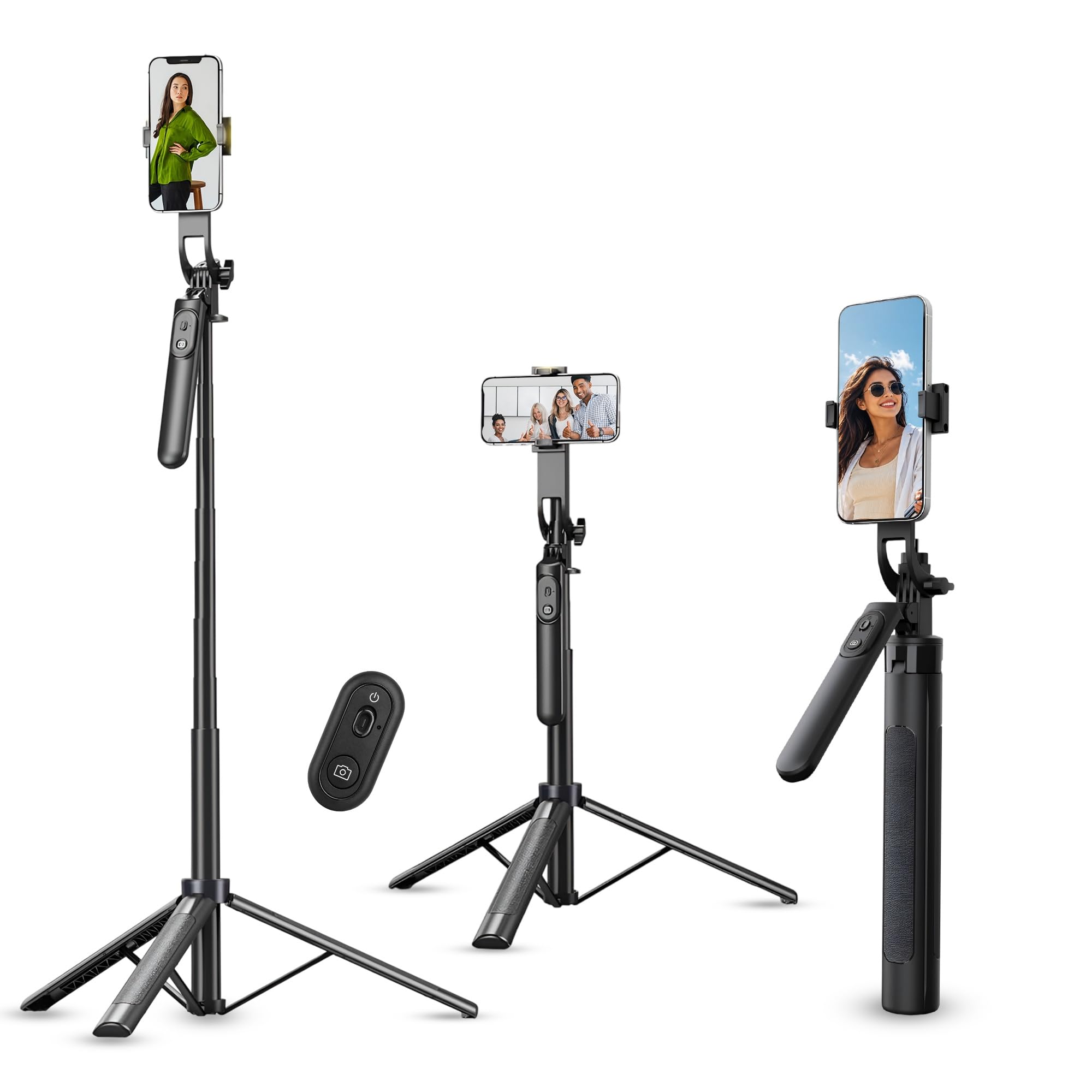 Simpex (SST-001) Portable Selfie Stick Tripod with Remote, Three-Leg Stand, 360° Smartphone Clip, Extendable Telescopic Poles, 1/4 Interface, Ideal for Photo, Videoshoots, Vlogging & More-image-32