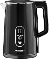 BEST Chaleira Elétrica Digital 2L, Preto, Aço Inoxidável, 1500W, Display Digital com 3 Modos, Função Manter Aquecido, 220V