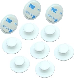 Booluee 10 Pcs Self-Stick Drawer Knobs Instant 3M Cabinet Knobs Handle Helper Kitchen Sliding Door Window Drawer Auxiliary Pulls Convenient Opening Stick-on Handles (White)