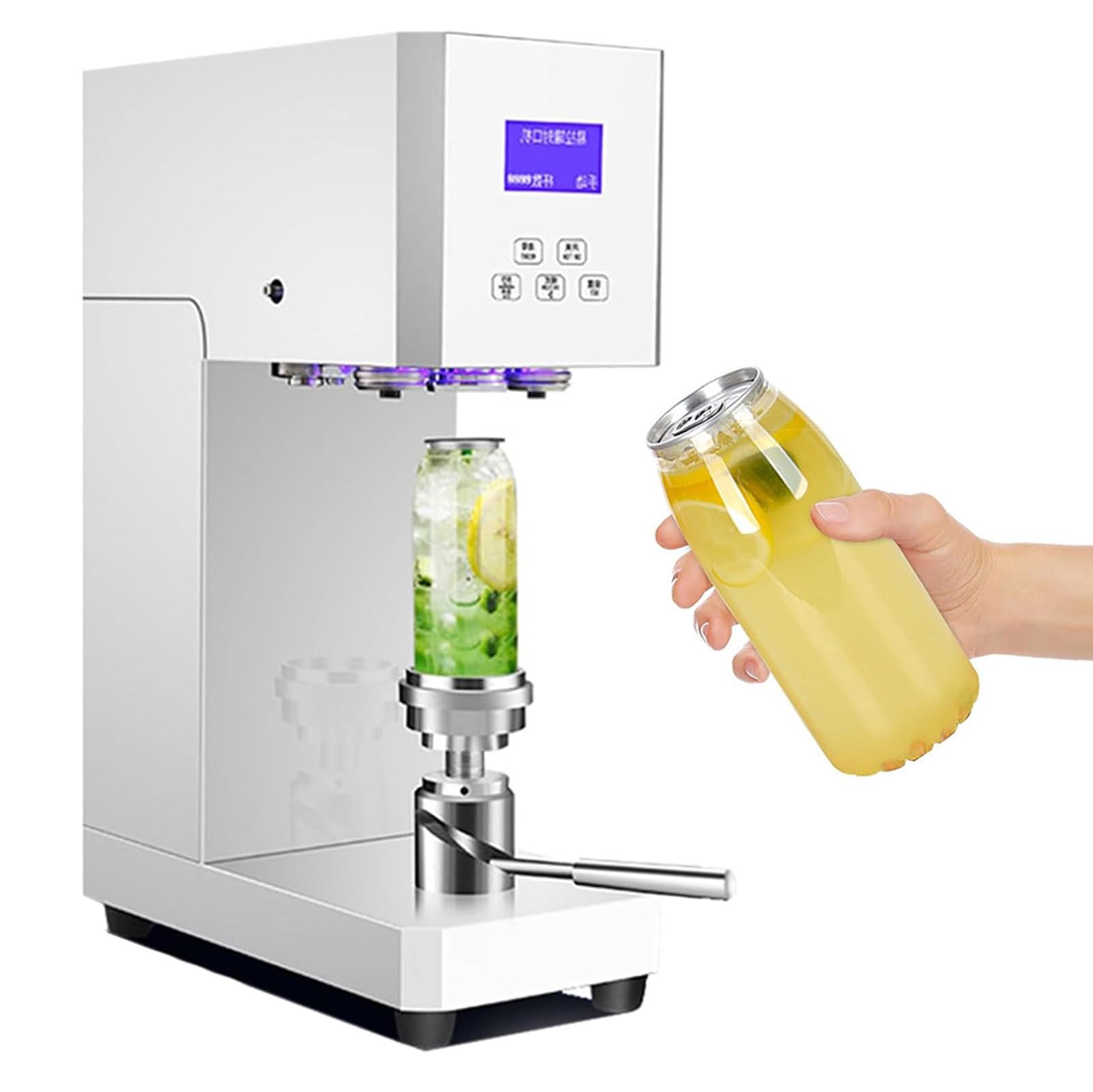 Sigillatrice semiautomatica per lattine, macchina commerciale per sigillare tazze per casa, bar, ristoranti e bevande, ideale per sigillare bevande gassate e bevande