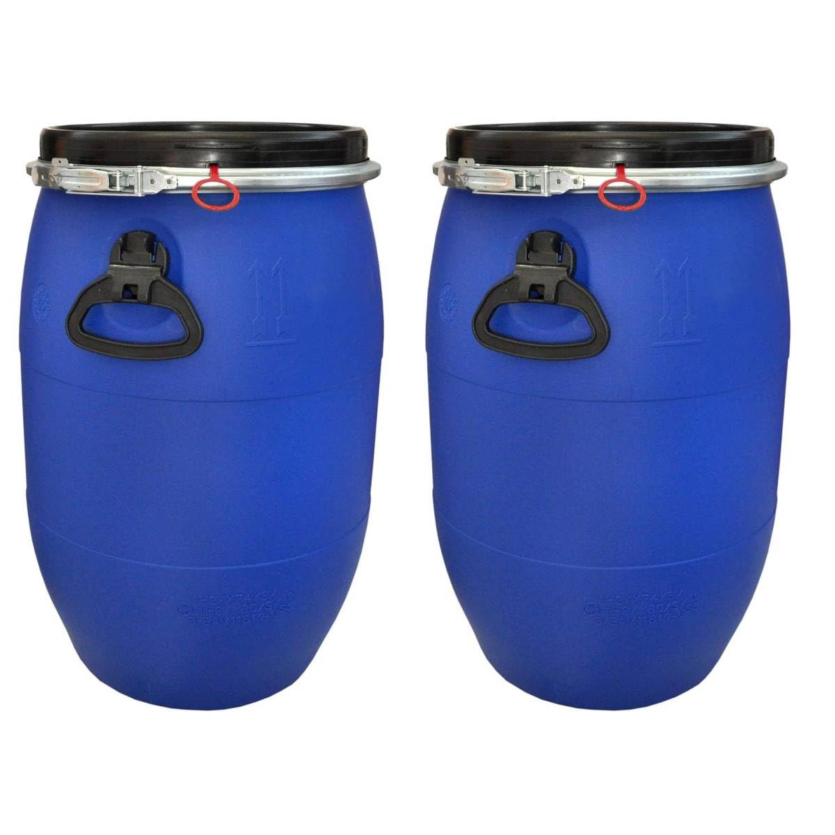 Multitanks Fût 60 Litres Ouverture Totale – Lot de 2 Pièces pour Stockage Sécurisé