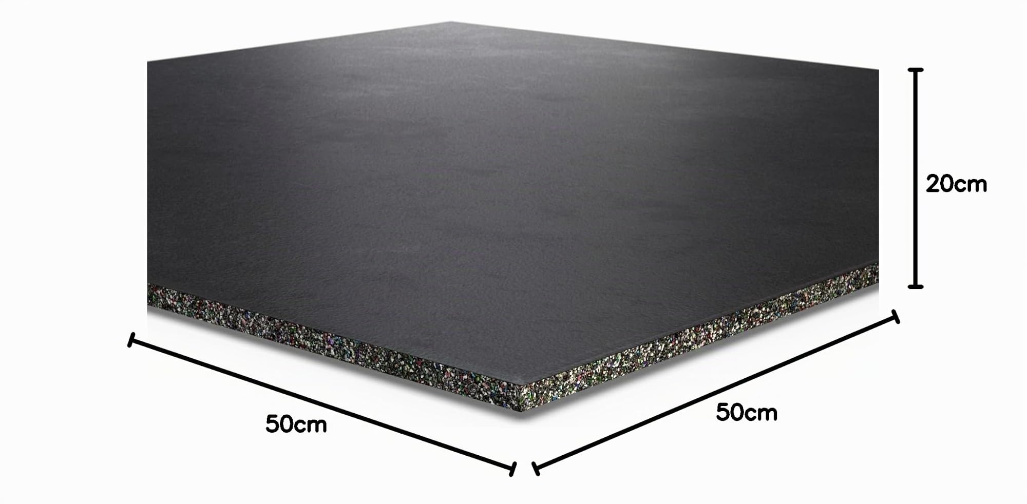 ATLETICA 1m² SolidProtect Bodenschutzmatte, 15 mm Keltan EPDM-Kautschuk