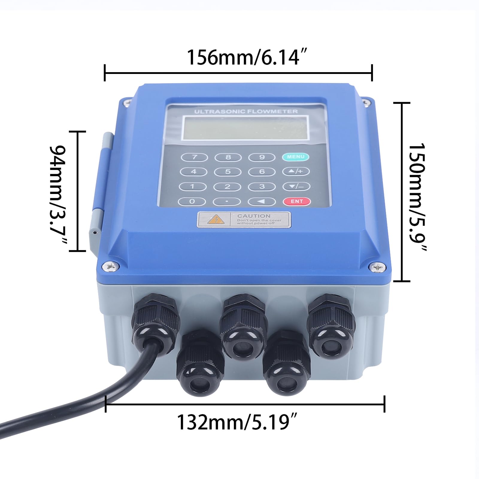 Ultrasonic Flow Meter TUF-2000B Liquid Water Flow Control Meter Flowmeter Counter Portable Flowmeter with TS-2 & TM-1 Transducers for Seawater Alcohol Industrial Sewage