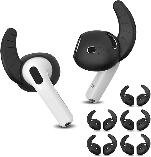 5 pares de fundas para AirPods 4 ganchos para las orejas, funda deportiva antideslizante para AirPod 4 almohadillas de silicona suave para AirPod 4