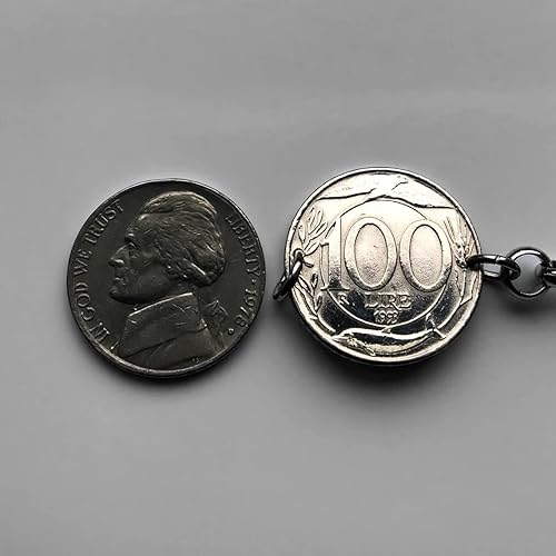 Vista 6 de 1993 Italia 100 Lire moneda rolo link pulsera italiana Turrita Roma Florencia Venecia Milán Napoli Verona Torino Génova Bolonia Siena Ancona Palermo