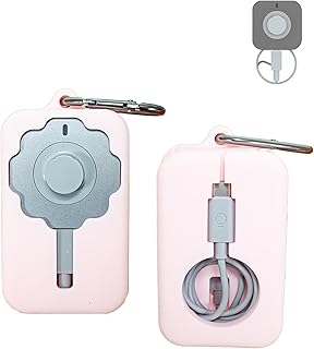 Funda de silicona para cargador Oura Ring Gen4 con caja suave y base de silicona antideslizante, a prueba de golpes, resistente a los arañazos y a las huellas dactilares, color rosa