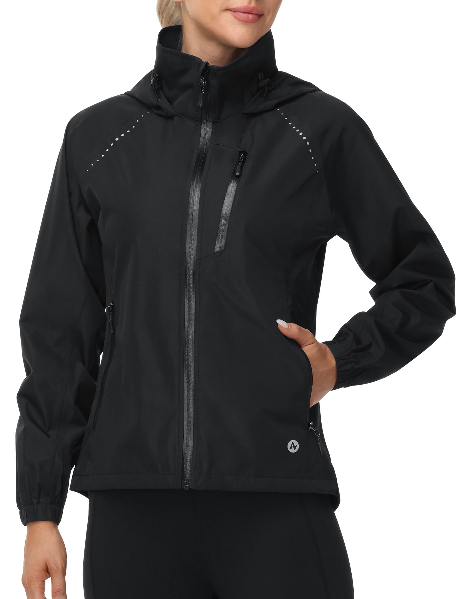 Nepest Fahrradjacke Damen Wasserdicht Atmungsaktiv Leicht Reflektierend | Fahrradjacke Damen, Regenjacke, Windjacke, Rennrad, MTB, Radfahren, Laufen, Wandern, Pendeln, 10000mm, UPF 50+, Packbar