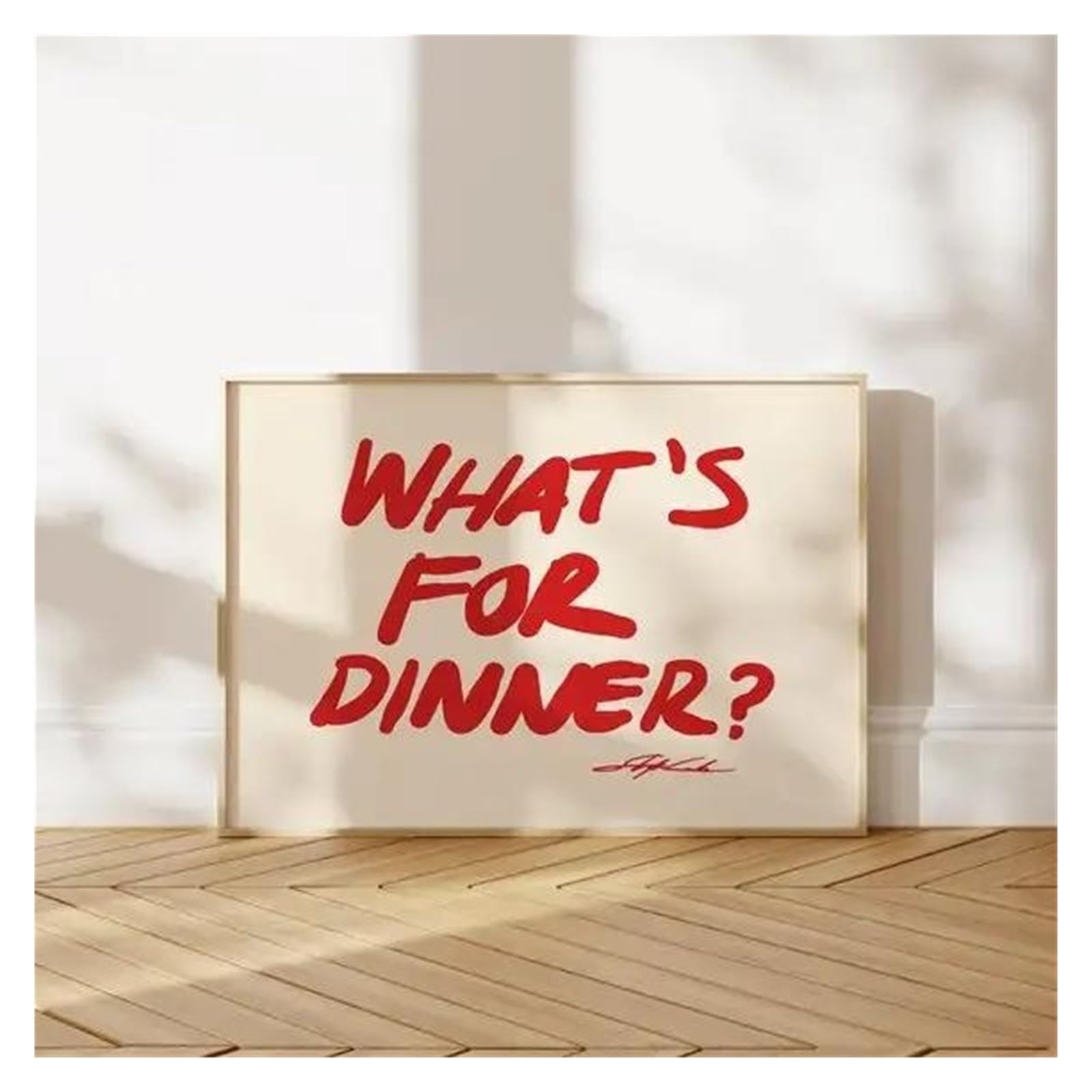 Arte de pared canvas prints para cocina moderna solución minimalista What Is For Dinner