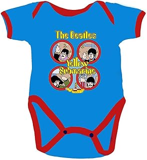 The Beatles Baby,Clothing,Baby Boys 0-24m,Sleepwear & Robes,Sleepsuits The Beatles Sleepsuit Yellow Submarine Portholes Official 0 to 24 Months Taglia Unica, lightblue, X-Small