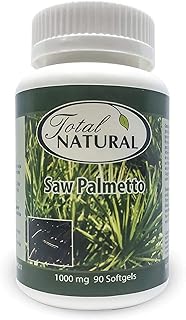 Saw Palmetto Supplement 1000mg 90s [1 bottle] by Total Natural, Prostate Health, Prostate Support Supplement Formula Reduces Frequent Urination and Prevent Hair Loss