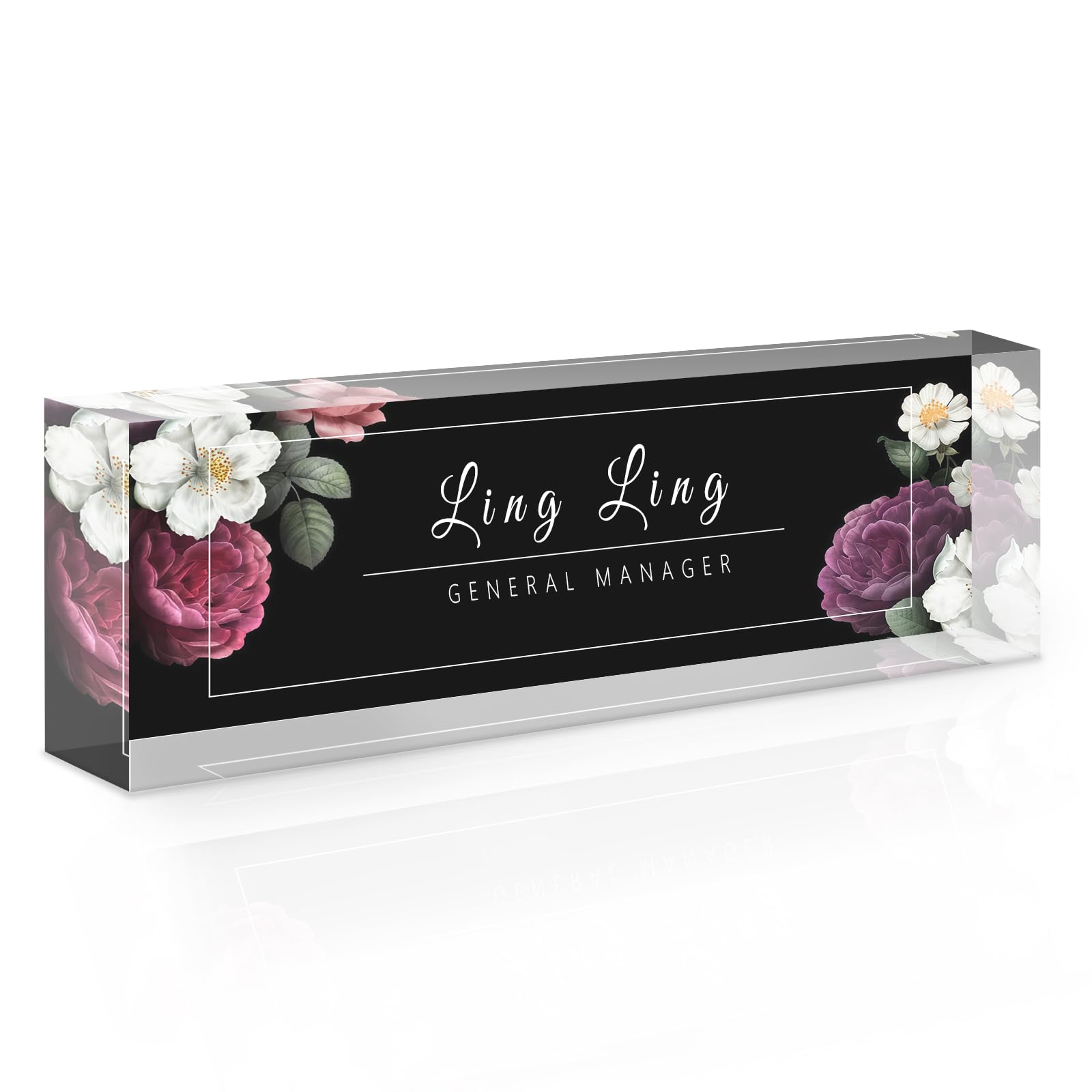 Desk Name Plate Personalized, Acrylic Name Plate,Custom Name Plates for Office Gifts,Desk,Teacher,Employee Appreciation Gifts