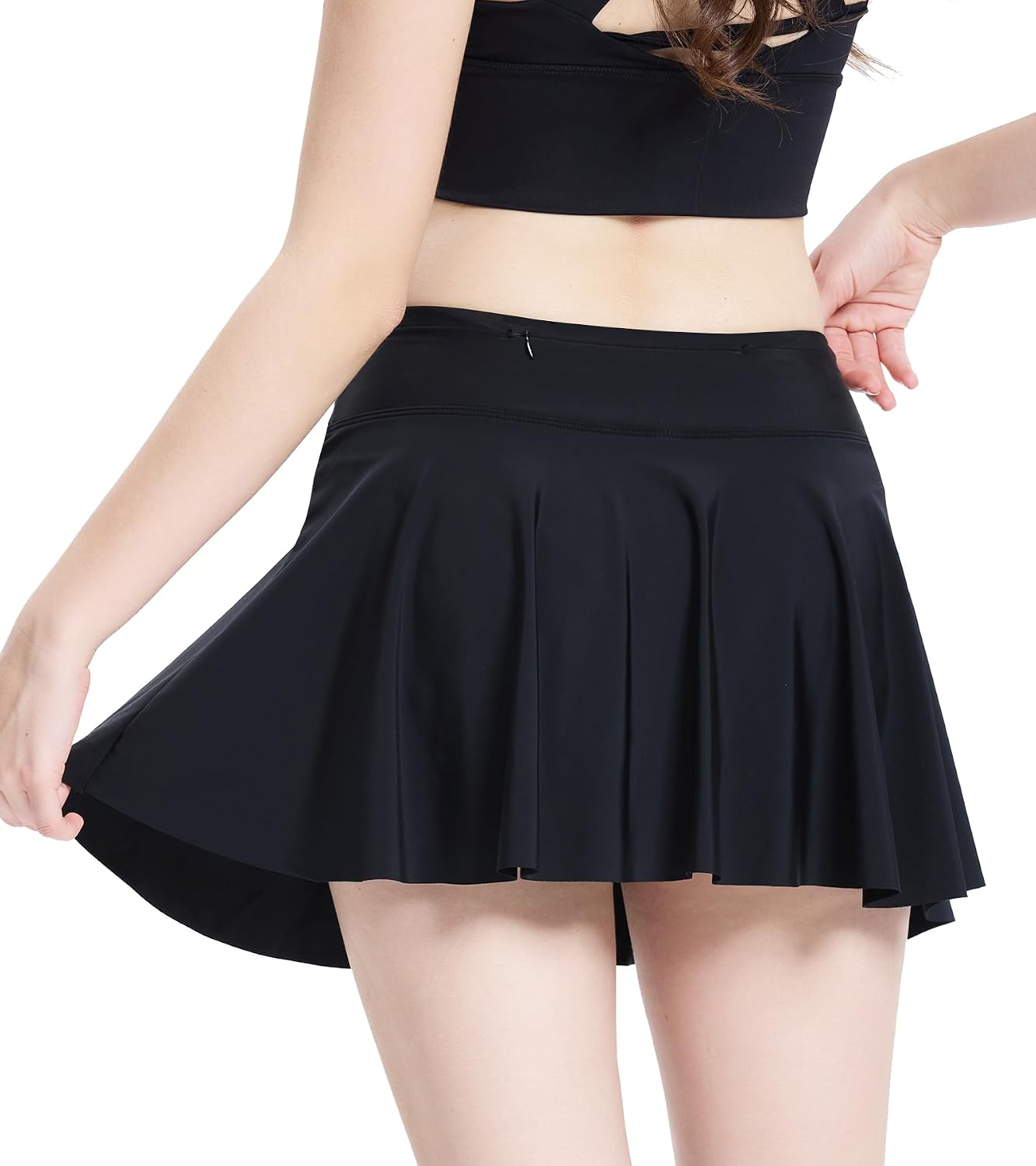 Period Swimwear for Women Teens Leakproof Period Swim Skirt Tummy Control Swimsuit Bottoms Bathing Suit with Pocket