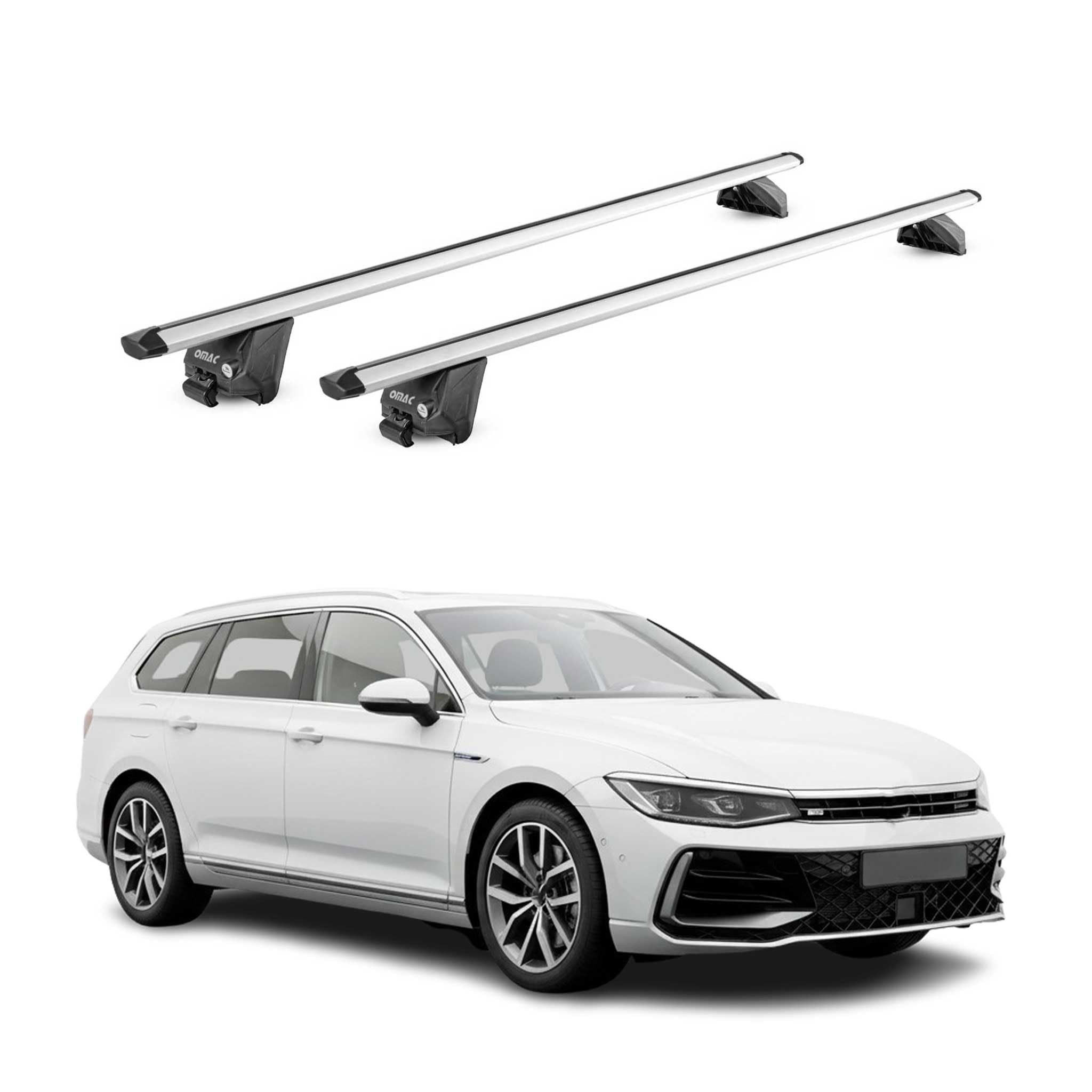 OMAC Dachträger für VW Passat B9 Variant 2024-2026 Aluminium Silber