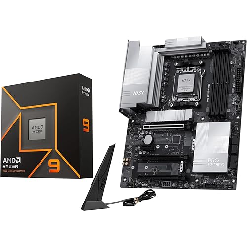 MICRO CENTER AMD Ryzen 9 9900X CPU Processor with MSI PRO X870E-P WiFi Motherboard (ATX, AM5, DDR5, PCIe 5.0 x16, M.2 Gen5, Wi-Fi 7)
