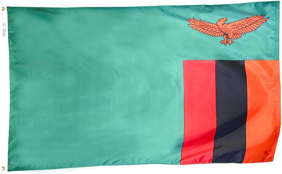 Annin Flagmakers Zambia Flag USA-Made to Official United Nations Design Specifications, 3 x 5 Feet (Model 199481)