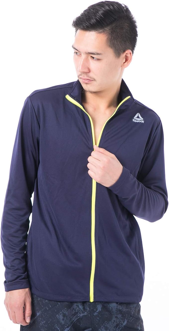 Amazon Co Jp リーボック Reebok Peメッシュuvジャケット 429 775 メンズ スポーツウェア ネイビー Nv ｍサイズ スポーツ アウトドア