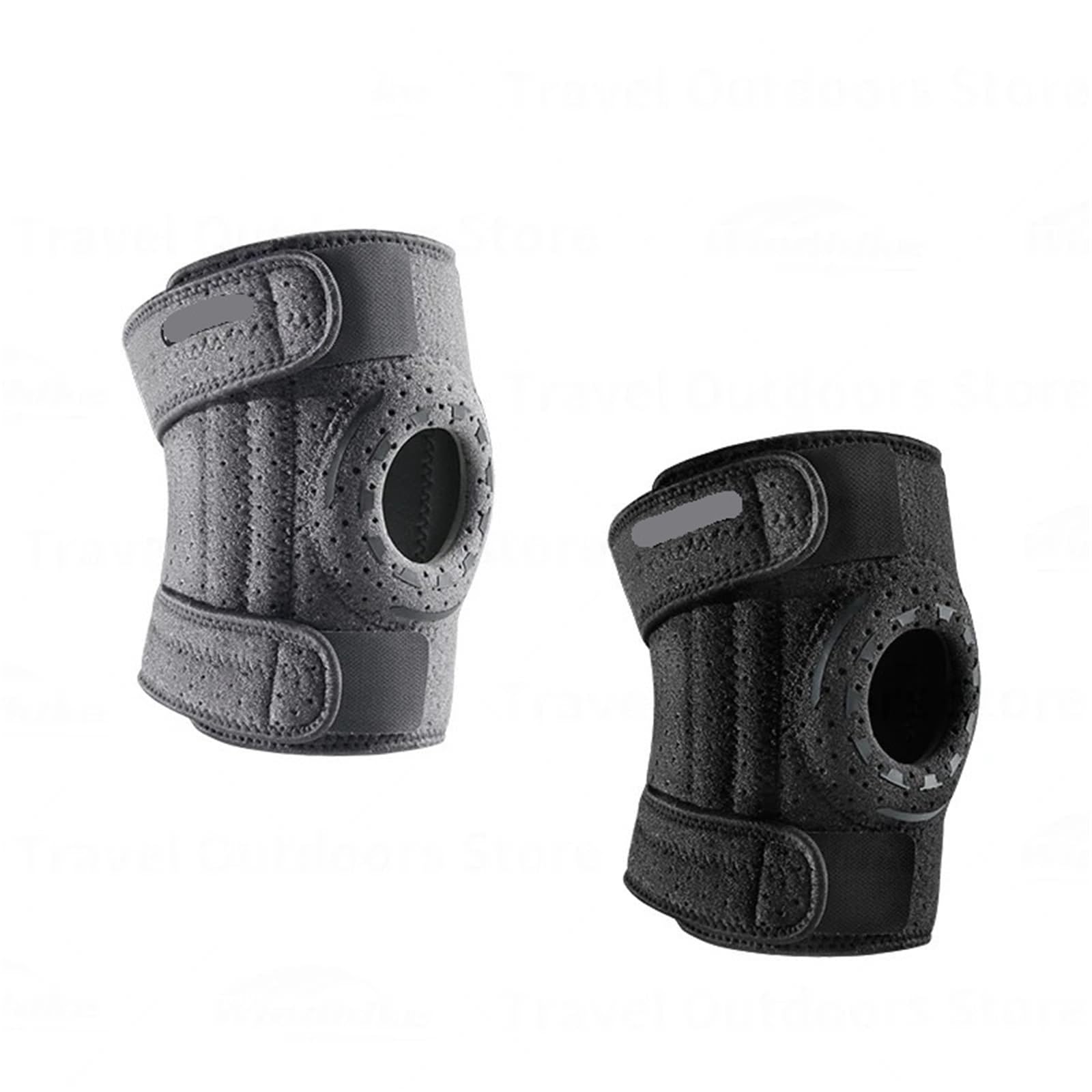 Ginocchiere 1PC Supporto a molla Guarnizione EVA addensata Silicone antiscivolo Stabilizzare rotula Traspirante for ginocchio Sport Per Sport(Grey 1pcs)