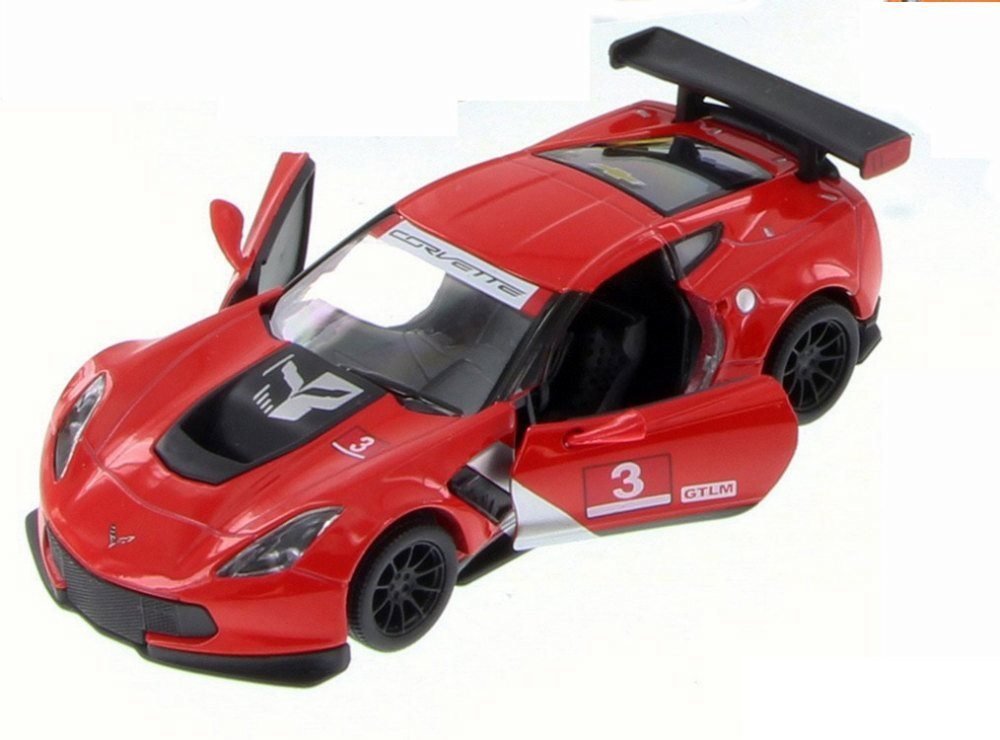 Kinsmart Limited Edition Corvette C7-R Diecast Pull Back Action Car (Multicolour)