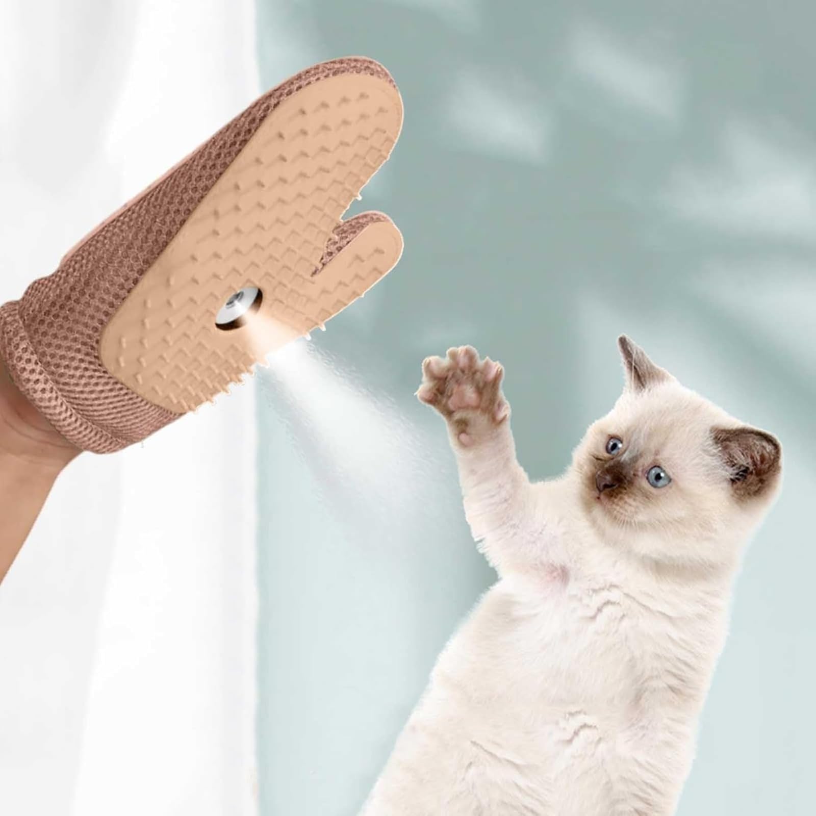 Guanto per la toelettatura degli animali domestici, spazzola per rimuovere i peli del cane e massaggiare, guanto elettrostatico per gatti, strumento riutilizzabile 3 in 1 per rimuovere i peli di