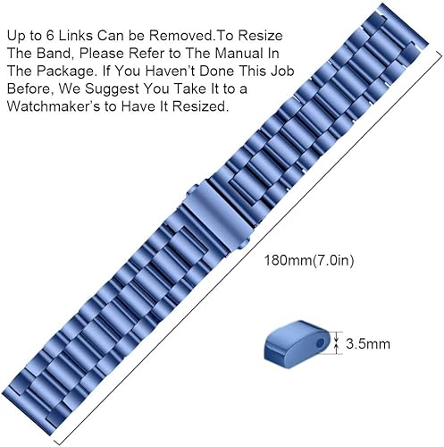 Miniatura 4 de Compatible with Samsung Galaxy Watch 6 Classic 43mm 47mm 20mm Quick Release Stainless Steel Metal watchband,for Galaxy Watch 6 5 4 Band