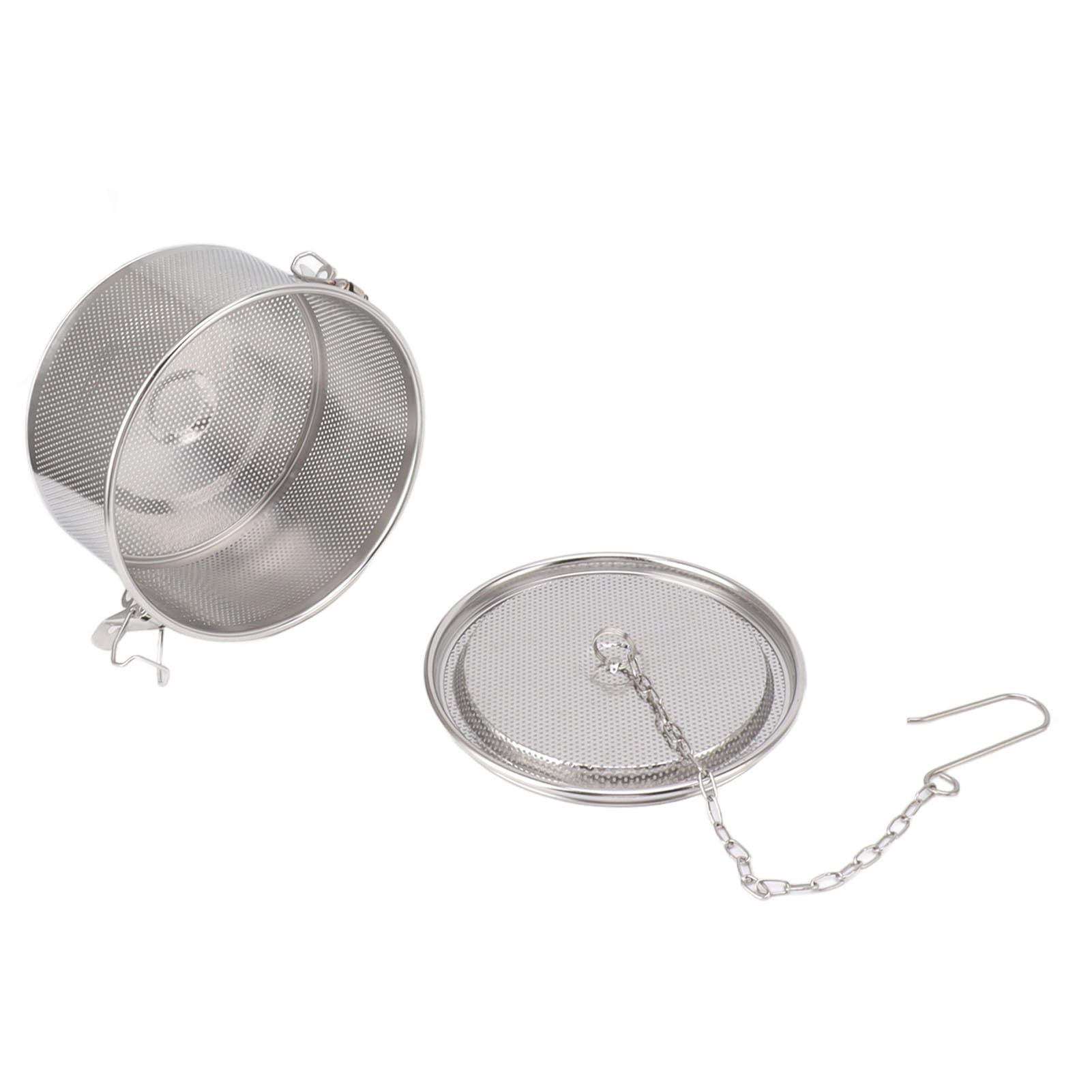 Tissting Colino per Tè e Spezie, Filtro Per Tè In Acciaio Inox, Filtro per Spezie in Acciaio Inossidabile, 18 cm Colino da tè con Maglia, con Gancio a Catena Esteso, Ideale per Cucina e Ristorante