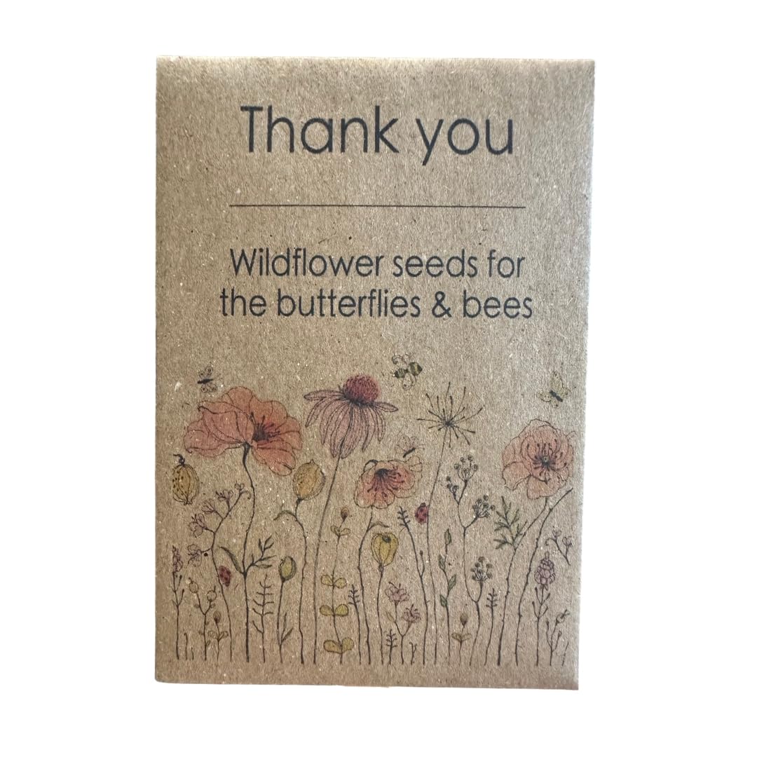 Thank You Wildflower Seed Gift Packets x10 – Gifts for Any Occasion