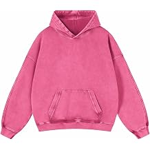 Mens Oversized Hoodies Pullover Women Fall Acid Wash Plain Preppy Hoodie Streetwear Cotton Vintage Hooded Sweatshirt