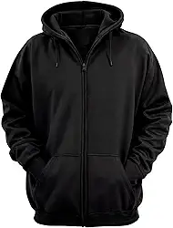 Moletom com Zíper Liso Sem Estampa Blusa de Frio Com Capuz Casaco Fechado Flanelado em Algodão Aberto Unissex Feminino Masculino Blusão