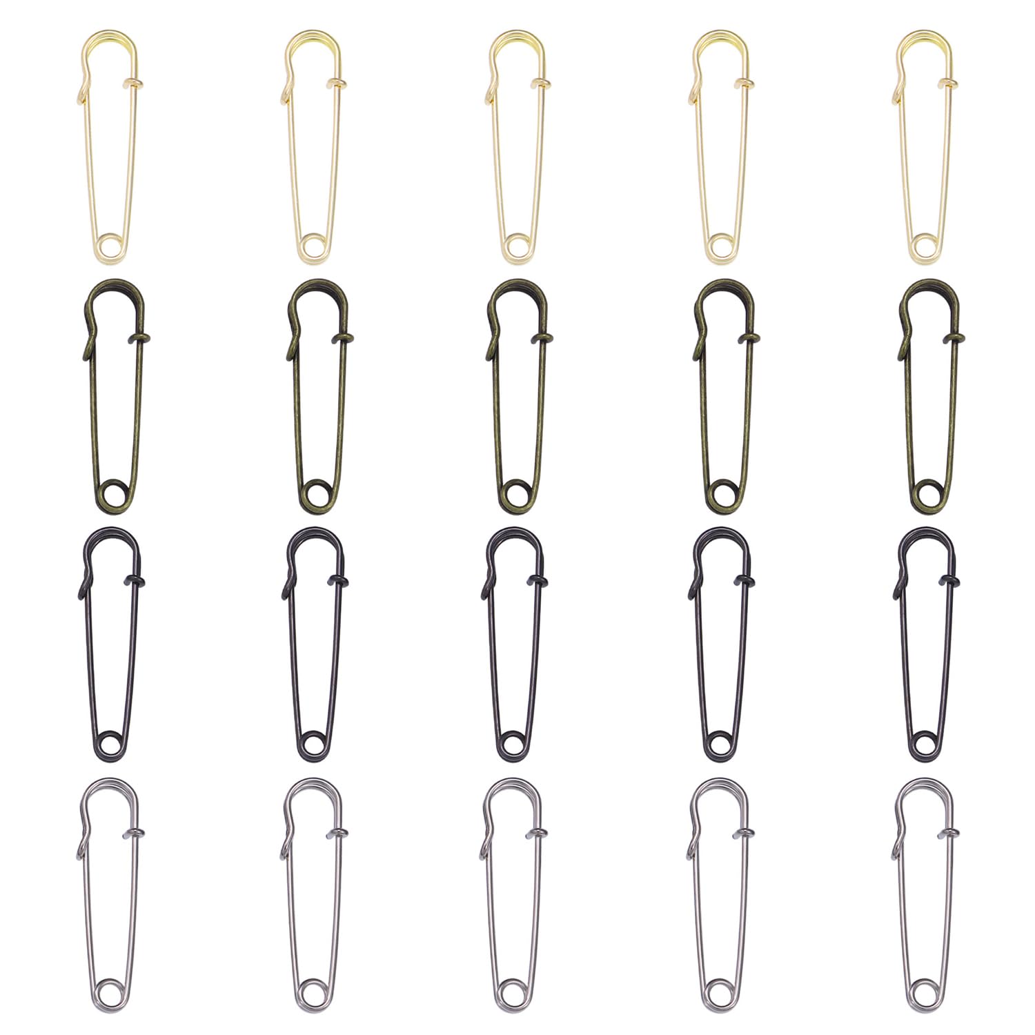 WUFGWBD 20 Pieces Of Pin Buckles, Oversized Reinforced And Bold, Hard, Firm And Not Easy To Break, Suitable For Daily Clothing Fixation, Handmade Diy Production.