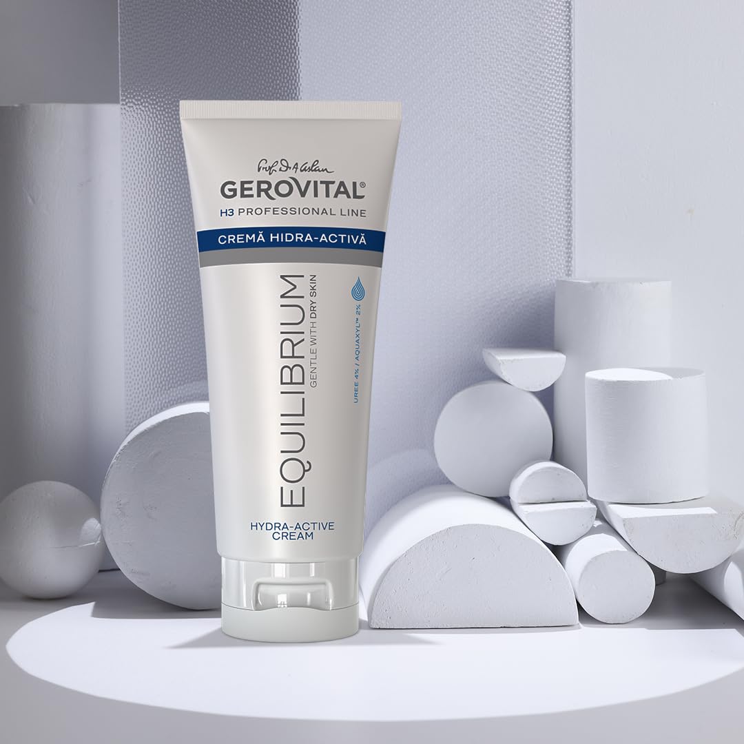 Gerovital H3 Balance Profesjonalny krem do twarzy 200 ml - mocznik 4% + Aquaxyl 2% - nawilżający do suchej, wrażliwej i odwodnionej skóry - odżywia, wzmacnia barierę skóry i zapewnia długotrwały