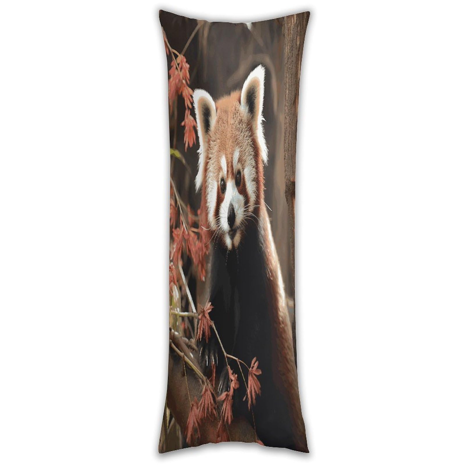 Red Pandas Pillow Cases Breathable Vertical Long Pillowcase Body Pillowcase with Hidden Zipper Closure Soft and Cozy Pillow Cover 20x54 Inches for Bedroom Couch