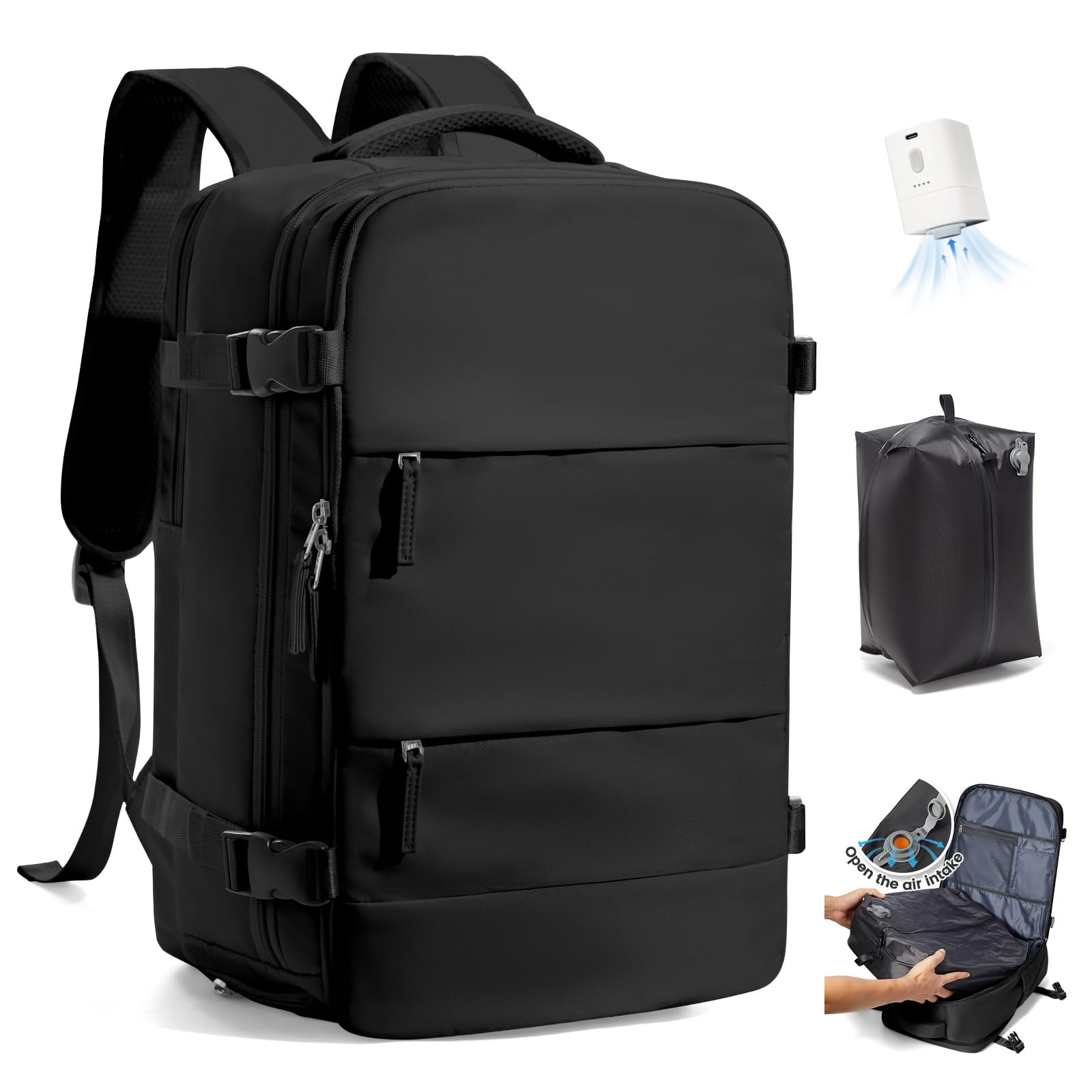 SZLX Zaino Ryanair 40x30x20 Sottovuoto Zaino da Viaggio 40x20x25 Ryanair Wizzair Donna da escursionismo impermeabile Zaino Casual Laptop da 14 Pollici con porta di ricarica USB Scomparto per Scarpe