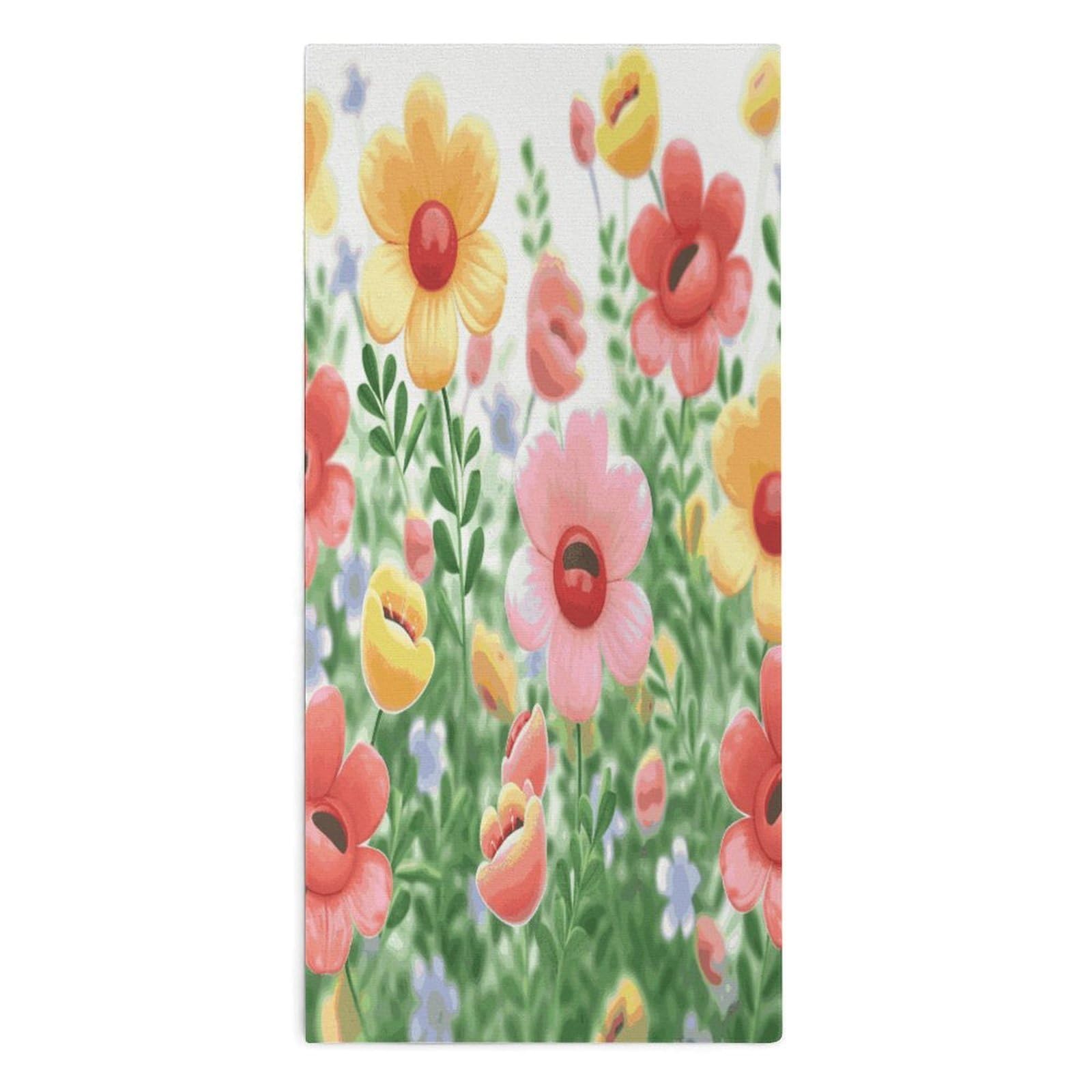 Btcowzrv Style Happy Flower Bath Towel Beach Towels Shower Towel