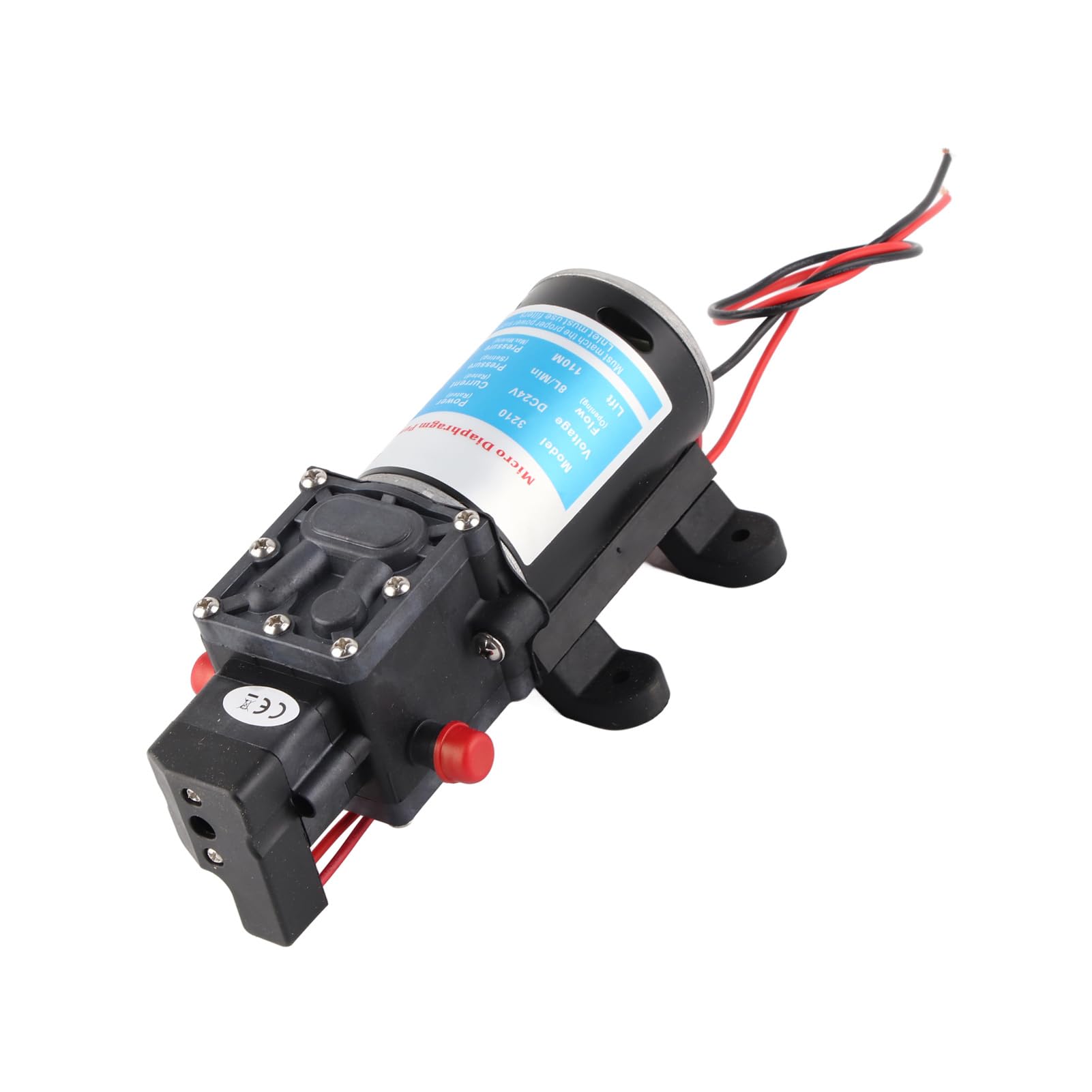 Fabater Pompa Acqua Elettrica Ad Alta Pressione Autoadescante a Membrana 24V 100W con Pressostato Spegnimento Automatico per Attrezzature Industriali Pulizia Veicoli Chimici Spruzzatura da Giardino
