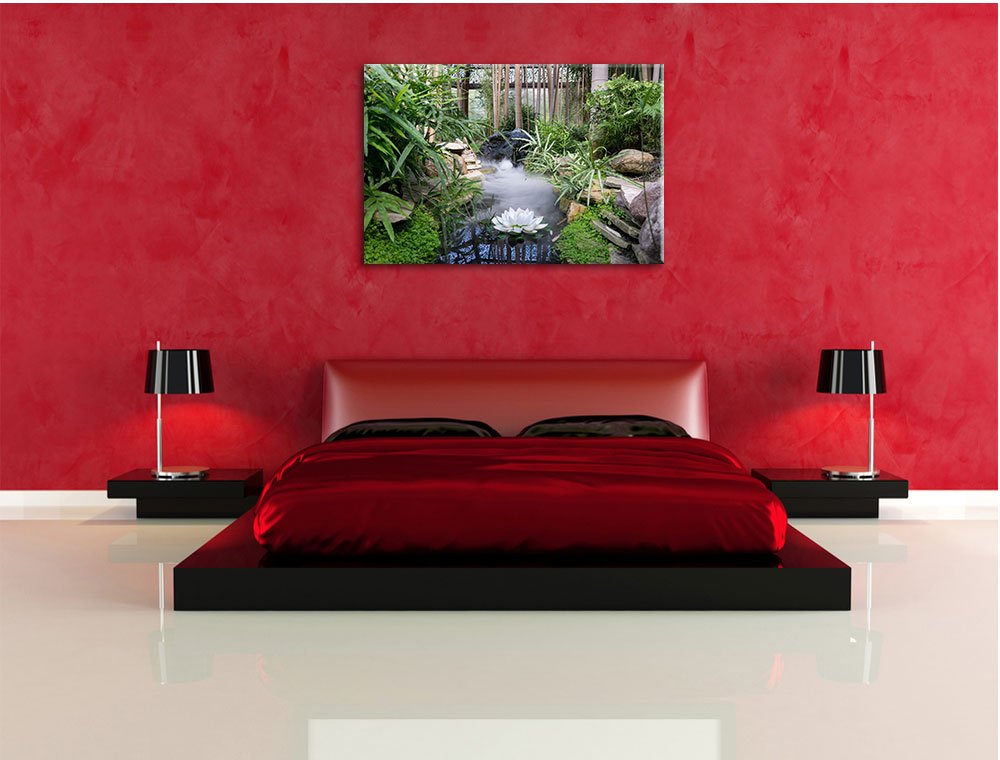 Pixxprint Zen Garden Japon, Format: 120x80 sur Toile