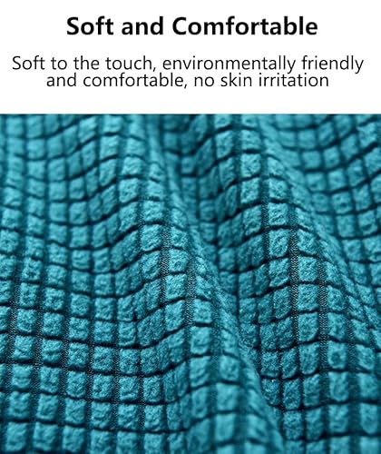 Sikai Case Chair Cover Stretch Chair Covers Polar Fleece For Living Room/Outdoor/Kitchen Washable Dust-Proof Dining Chair Cover Removable Kitchen Chair Cover Set (2, Grass Green, M,17.7"-21.65") #TOP7