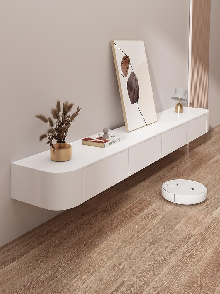 Soporte de TV de Pared de Lujo con Puertas, Centro de Entretenimiento para televisores de hasta 70 Pulgadas, estantes espaciosos y Espacio de Almacenamiento, Unidad de Pantalla LED Moderna p