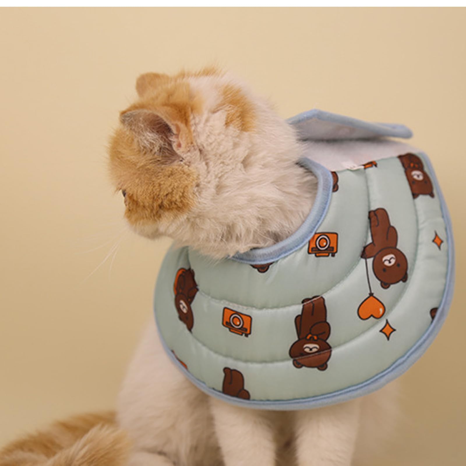 Cono Per Collo Di Gatto Comodo Collare Per Collo Di Recupero Per Animali Domestici Anti Leccare,C,S