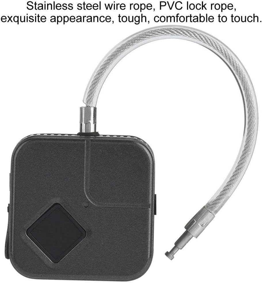 Fingerprint Lock Bag Padlock with Metal IP66 Waterproof Suitable for Gym Locker School Locker Lock Backpack Suitcase Travel Luggage (Color : B) (A)