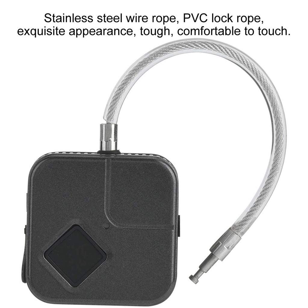 Candado con Huella Dactilar, candado para Bolsa con Metal IP66 a Prueba de Agua, Adecuado para casillero de Gimnasio, candado para casillero Escolar, Mochila, Maleta, Equipaje de v