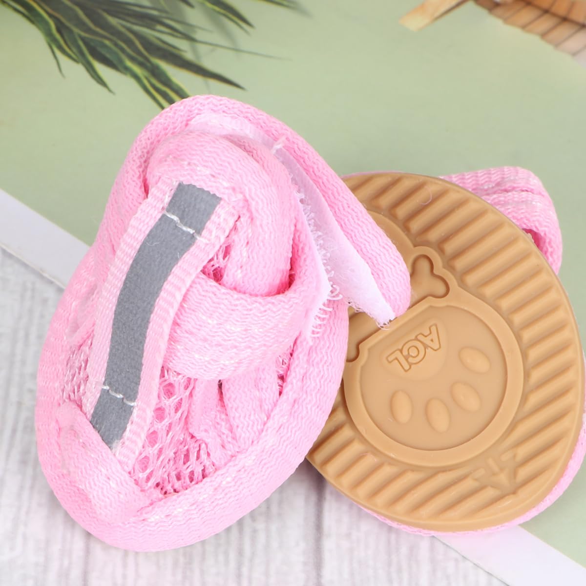 Pet Supplies Lot de 4 bottes respirantes pour chien de petite, moyenne et grande taille - Chaussures pour chiens de petite taille - Chaussures pour chiens de petite taille - Chaussettes à volants